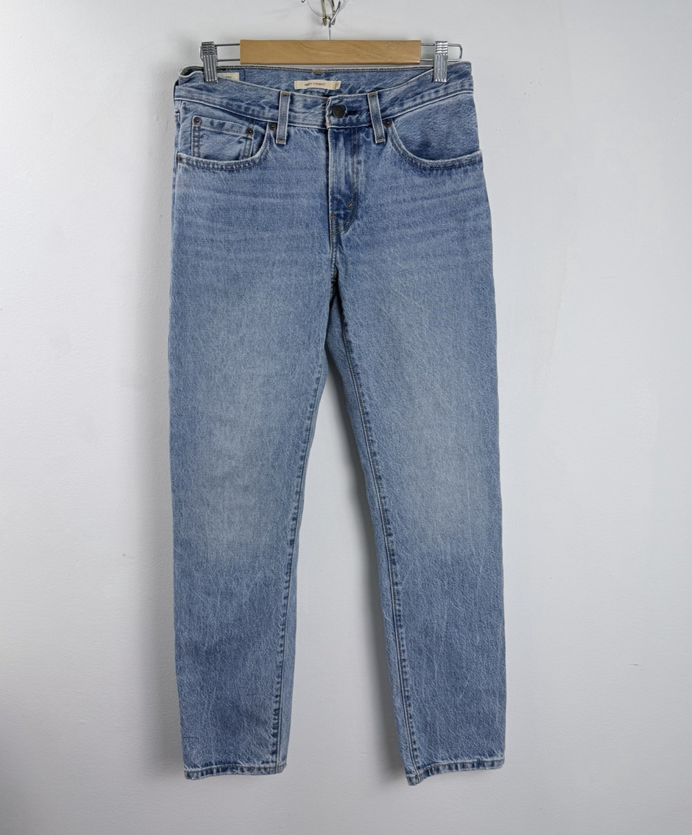 Levis Premium Middy Straight Jeans Women's 27 Blue Denim MidRise Straight Leg